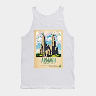 Armagh Ireland - Irish Retro Style Tourism Poster Tank Top